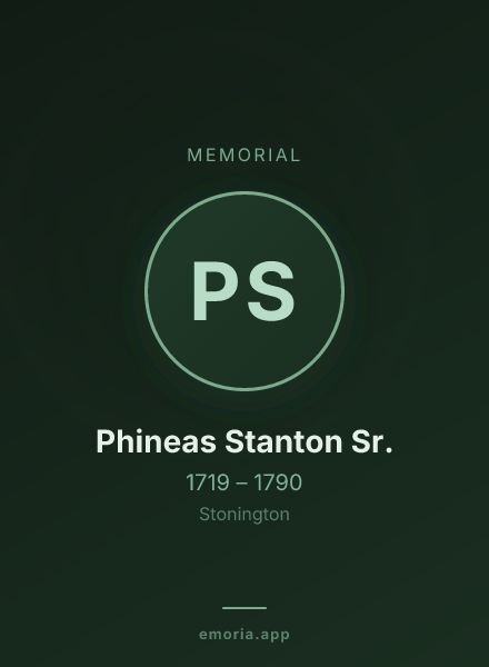 Memorial portrait of Phineas Stanton Sr.