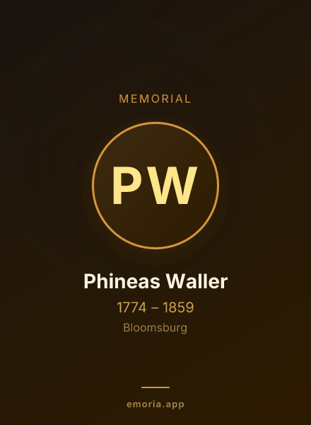 Memorial portrait of Phineas Waller