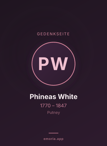 Gedenkportrait von Phineas White