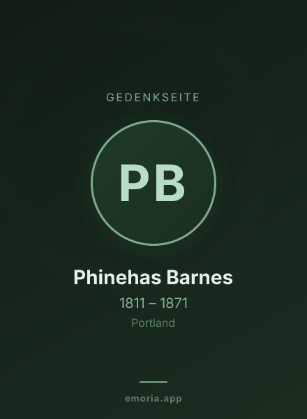 Gedenkportrait von Phinehas Barnes