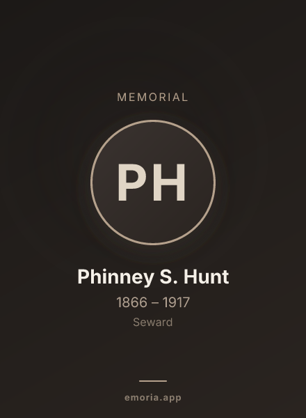 Memorial portrait of Phinney S. Hunt