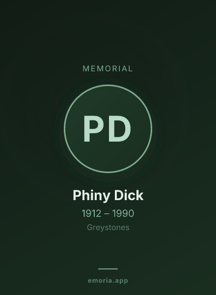 Memorial portrait of Phiny Dick