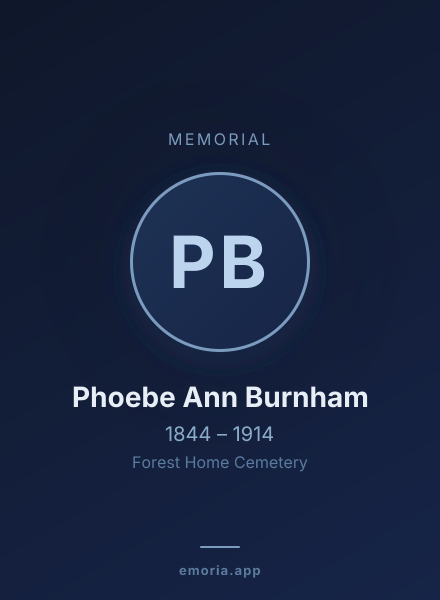 Memorial portrait of Phoebe Ann Burnham