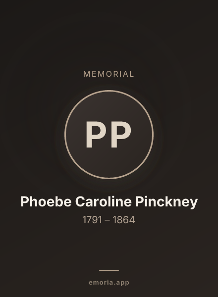 Memorial portrait of Phoebe Caroline Pinckney