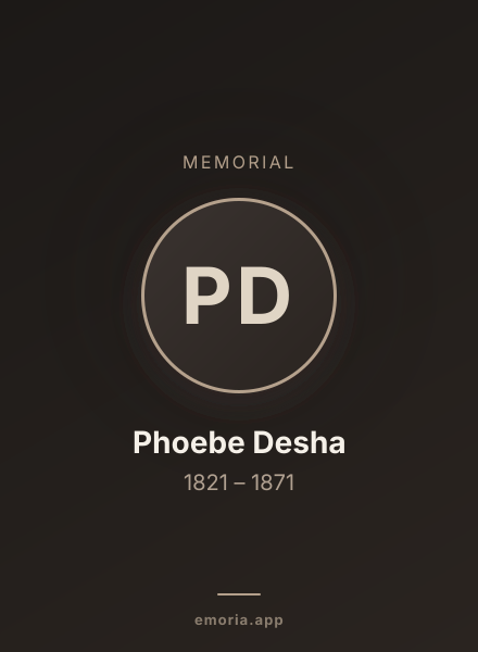 Memorial portrait of Phoebe Desha
