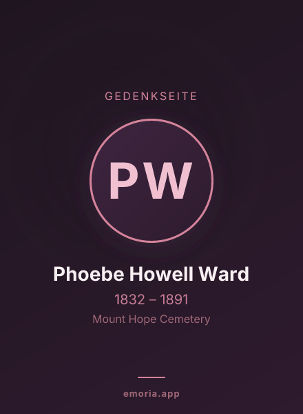 Gedenkportrait von Phoebe Howell Ward