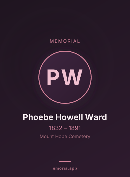 Memorial portrait of Phoebe Howell Ward