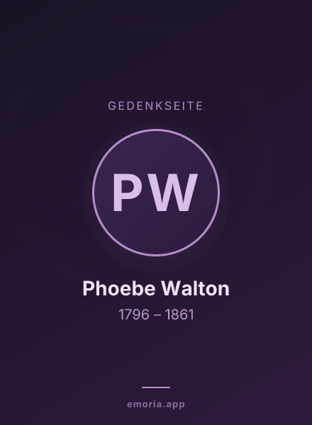 Gedenkportrait von Phoebe Walton