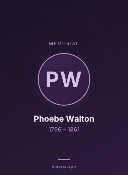 Memorial portrait of Phoebe Walton