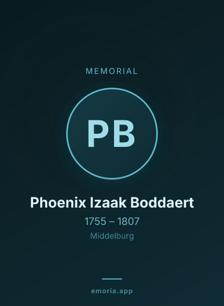Memorial portrait of Phoenix Izaak Boddaert