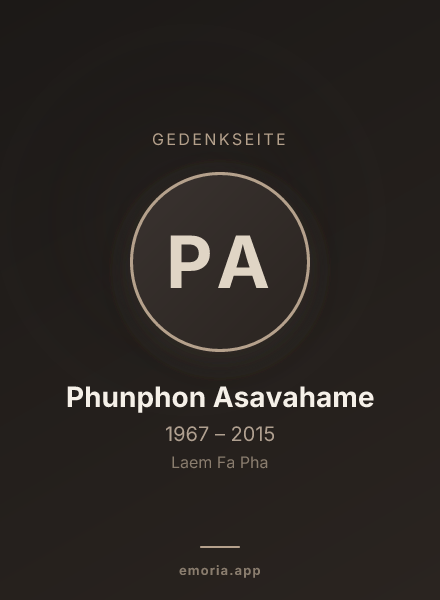 Gedenkportrait von Phunphon Asavahame
