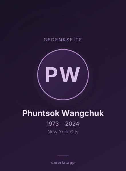 Gedenkportrait von Phuntsok Wangchuk