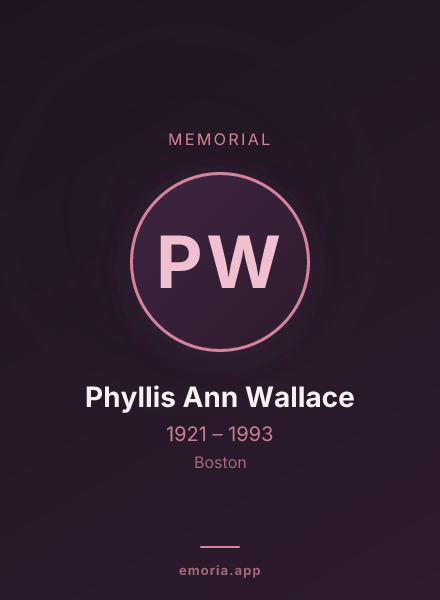 Memorial portrait of Phyllis Ann Wallace