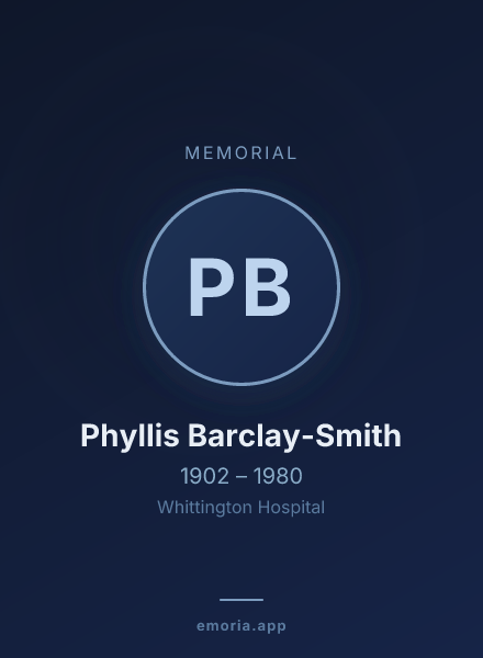 Memorial portrait of Phyllis Barclay-Smith