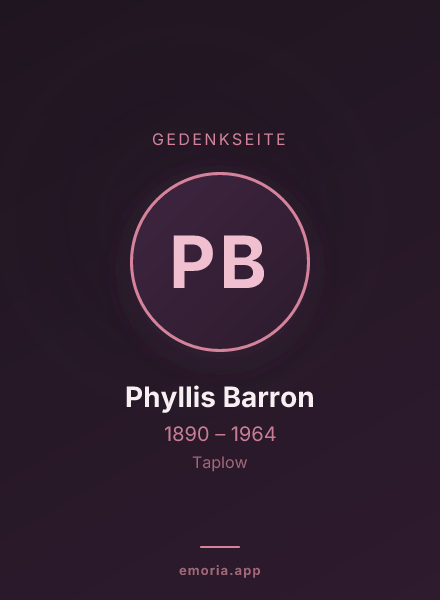 Gedenkportrait von Phyllis Barron