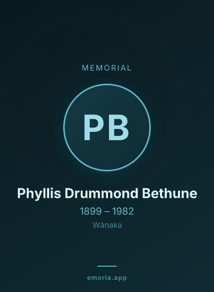 Memorial portrait of Phyllis Drummond Bethune