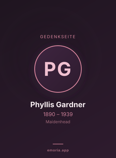 Gedenkportrait von Phyllis Gardner
