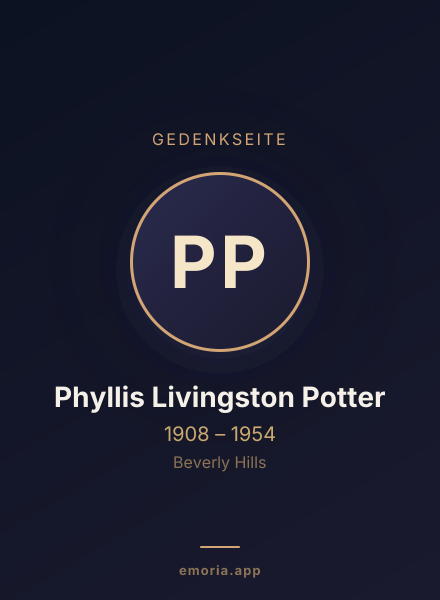 Gedenkportrait von Phyllis Livingston Potter