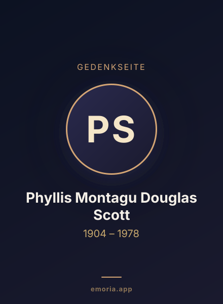 Gedenkportrait von Phyllis Montagu Douglas Scott