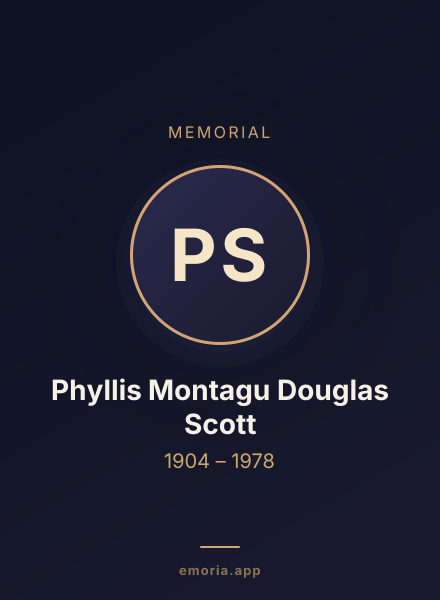Memorial portrait of Phyllis Montagu Douglas Scott