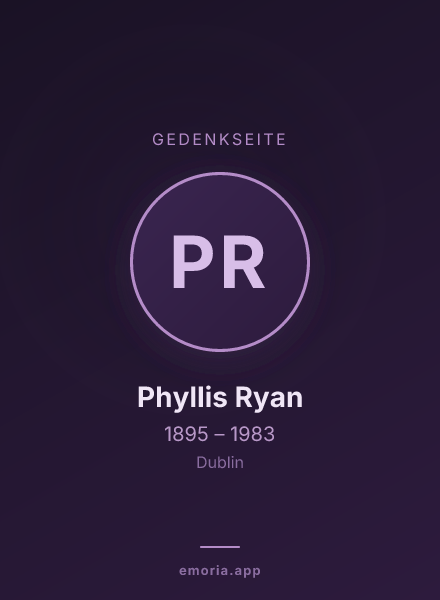 Gedenkportrait von Phyllis Ryan