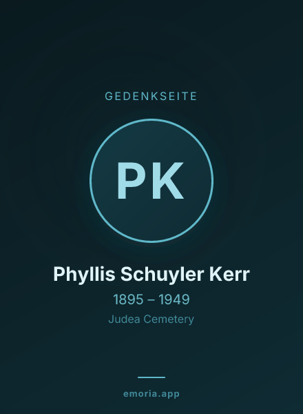 Gedenkportrait von Phyllis Schuyler Kerr