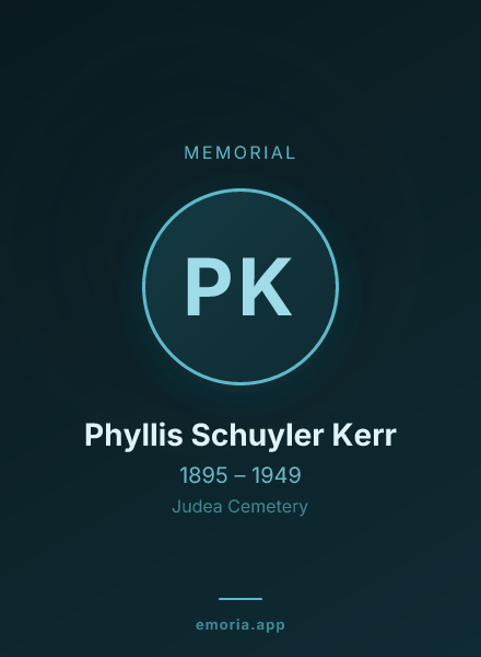 Memorial portrait of Phyllis Schuyler Kerr