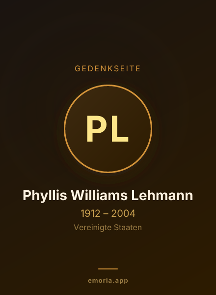 Gedenkportrait von Phyllis Williams Lehmann