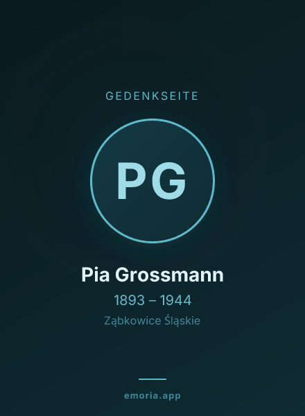 Gedenkportrait von Pia Grossmann