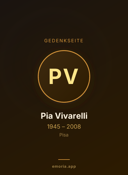 Gedenkportrait von Pia Vivarelli