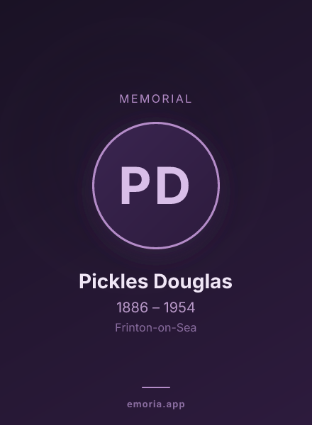 Memorial portrait of Pickles Douglas