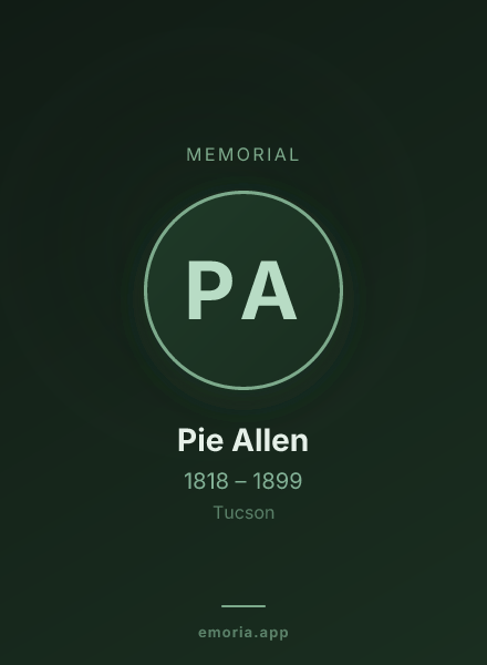Memorial portrait of Pie Allen