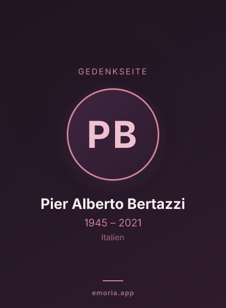 Gedenkportrait von Pier Alberto Bertazzi