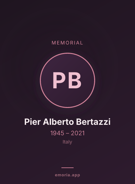 Memorial portrait of Pier Alberto Bertazzi