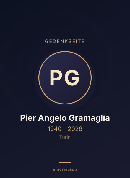 Gedenkportrait von Pier Angelo Gramaglia