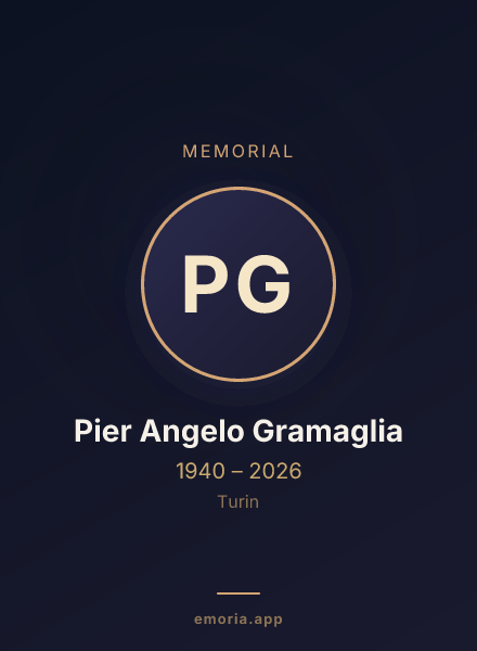 Memorial portrait of Pier Angelo Gramaglia