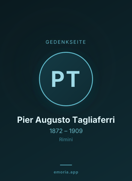 Gedenkportrait von Pier Augusto Tagliaferri