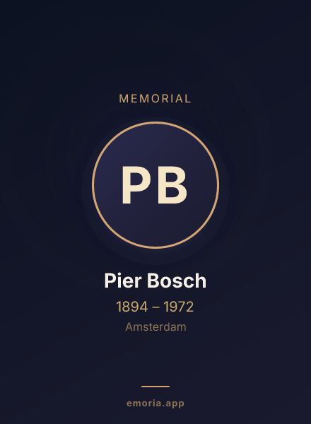 Memorial portrait of Pier Bosch