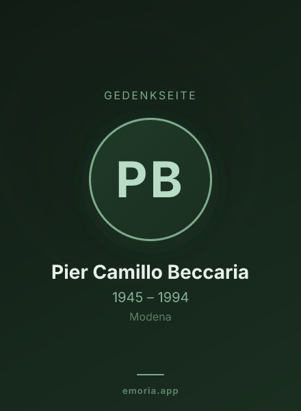 Gedenkportrait von Pier Camillo Beccaria