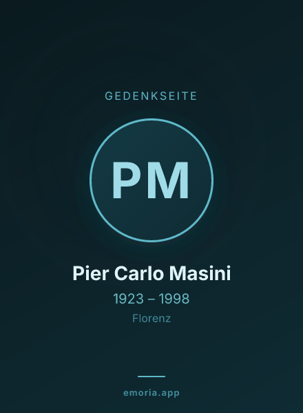Gedenkportrait von Pier Carlo Masini
