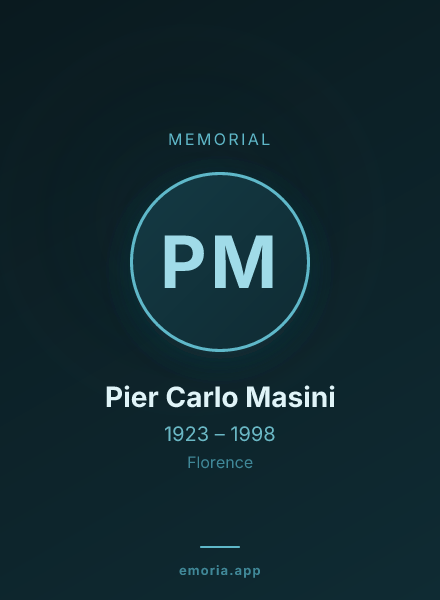 Memorial portrait of Pier Carlo Masini