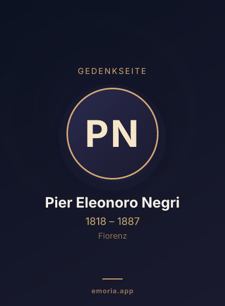 Gedenkportrait von Pier Eleonoro Negri