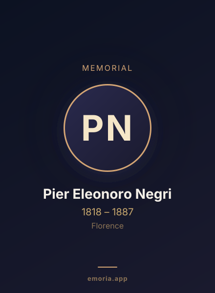 Memorial portrait of Pier Eleonoro Negri