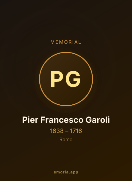 Memorial portrait of Pier Francesco Garoli