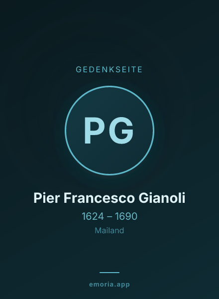 Gedenkportrait von Pier Francesco Gianoli