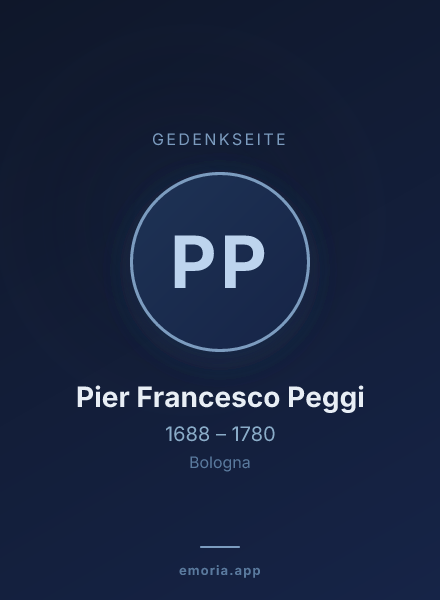 Gedenkportrait von Pier Francesco Peggi