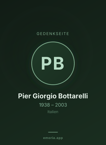 Gedenkportrait von Pier Giorgio Bottarelli