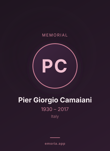 Memorial portrait of Pier Giorgio Camaiani