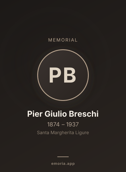 Memorial portrait of Pier Giulio Breschi