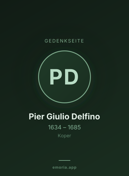 Gedenkportrait von Pier Giulio Delfino